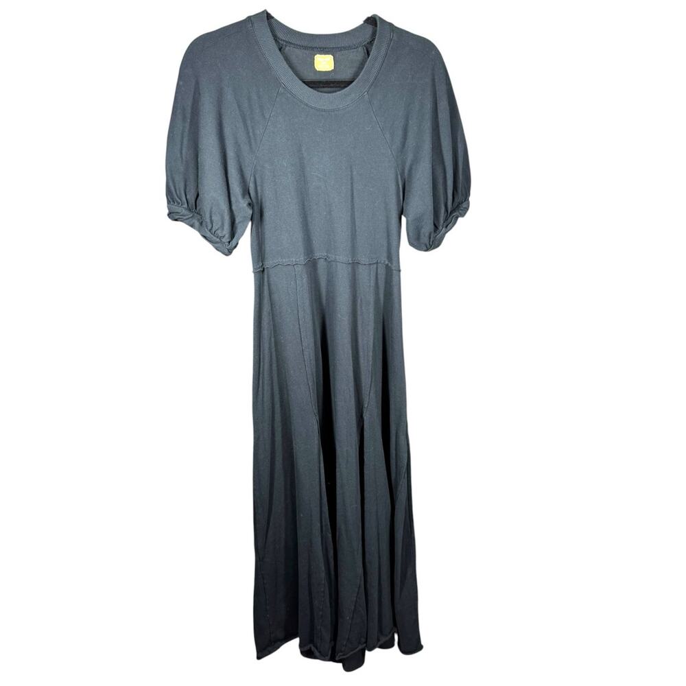 Free People Brentwood Maxi Dress XS Black Free-Est Pullover Short Sleeve Boho